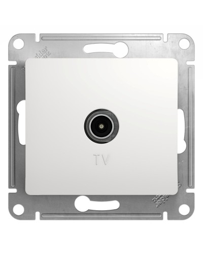 Glossa розетка TV антенна коннектор, 1-местная, скрытой установки, механизм, белый (GSL000193). Розетка TV антенна. Systeme Electric в Пушкино