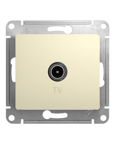 Glossa розетка TV антенна коннектор, 1-местная, скрытой установки, механизм, бежевый (GSL000293). Розетка TV антенна. Systeme Electric в Пушкино