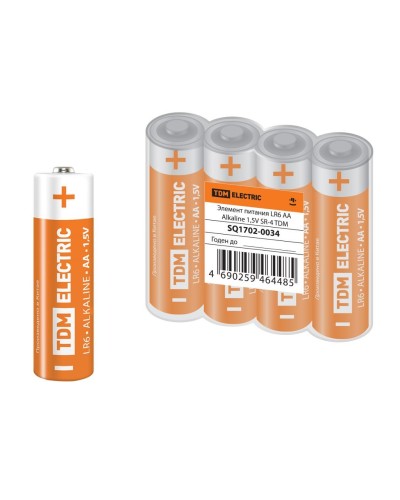 LR6 AA Alkaline 1,5V SR-4 TDM (SQ1702-0034). Элемент питания. TDM ЕLECTRIC в Пушкино