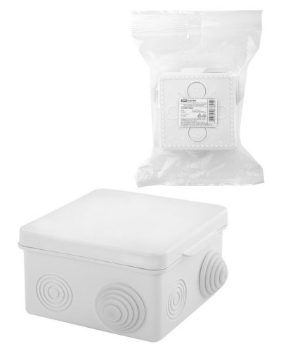 Коробка ОП 80х80х50мм, крышка, IP54, 7вх., белая (SQ1401-0922). Распаячная коробка. TDM ЕLECTRIC в Пушкино