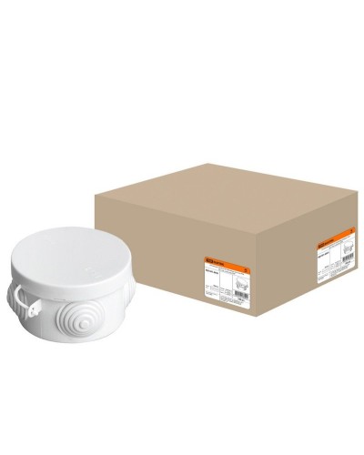 Коробка ОП D65х40мм, крышка, IP54, 4вх. (SQ1401-0501). Распаячная коробка. TDM ЕLECTRIC в Пушкино
