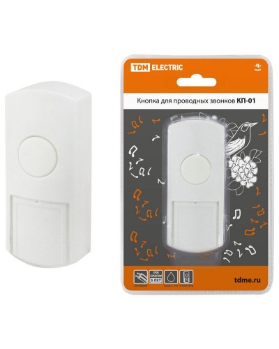 КП-01 (SQ1901-0019). Кнопка для проводных звонков. TDM ЕLECTRIC в Пушкино