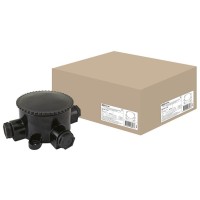 КЭМ 2-660-4 ОП D95мм IP65, 4-х рожковая (карболит) TDM (SQ1401-1102). Коробка электромонтажная. TDM ЕLECTRIC