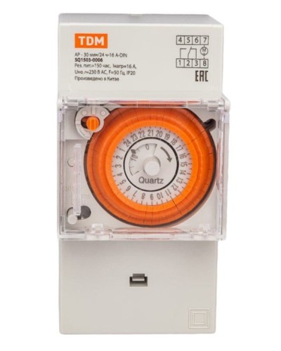 АР-30мин/24ч-16А-DIN (3 модуля) TDM (SQ1503-0006). Аналоговое суточное реле. TDM ЕLECTRIC в Пушкино