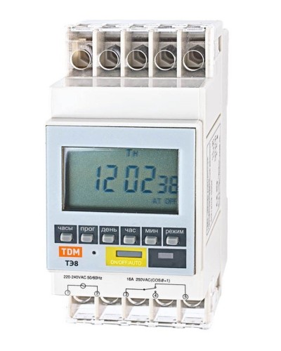 ТЭ8A-1мин/7дн-8on/off-16А-DIN TDM (SQ1503-0002). Таймер электронный. TDM ЕLECTRIC в Пушкино