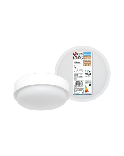 ДПП 3901 12Вт 6500К IP65 белый круг (SQ0366-0140). Светодиодный светильник LED. TDM ЕLECTRIC в Пушкино