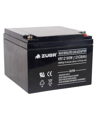 ZUBR HR 12100W (12V, 28Ah). Аккумулятор герметичный свинцово-кислотный. ZUBR в Пушкино