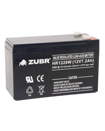 ZUBR HR 1228W (12V, 7,2Ah). Аккумулятор герметичный свинцово-кислотный. ZUBR в Пушкино