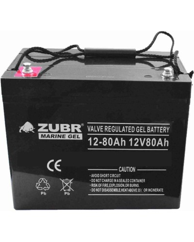 ZUBR MARINE GEL NPG 12-80 (12V, 80Ah). Аккумулятор герметичный свинцово-кислотный. ZUBR в Пушкино