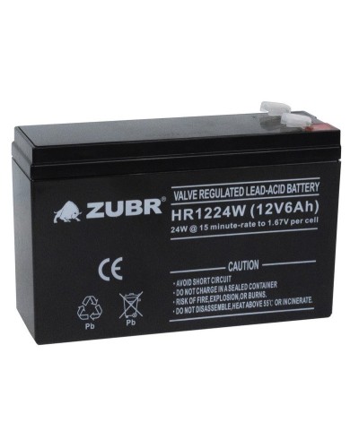 ZUBR HR 1224W (12V, 6Ah). Аккумулятор герметичный свинцово-кислотный. ZUBR в Пушкино