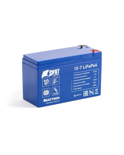 Skat i-Battery 12-7 LiFePo4 (645). Li-Ion аккумулятор. Бастион в Пушкино