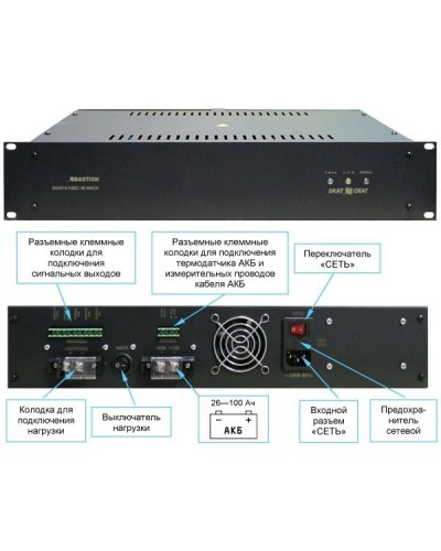SKAT -V.12DC-18 RACK (СКАТ ИБП-12/18-RACK) (2145). Источник вторичного электропитания резервированный. Бастион в Пушкино
