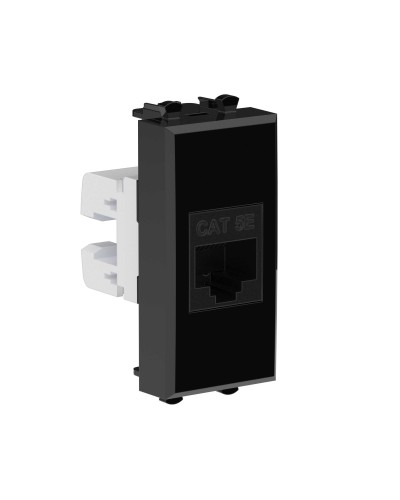 Розетка RJ-45, кат.5E, Avanti, 1 модуль, черный квадрат (4402661): Розетка компьютерная модульная в Пушкино