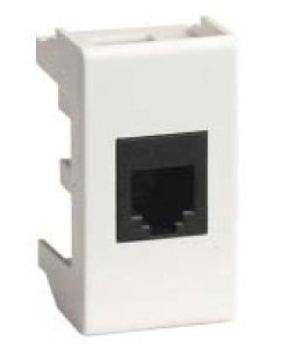 Розетка RJ-45 Viva 1 модуль белая (45048): Розетка компьютерная экранированная с одним разъёмом в Пушкино