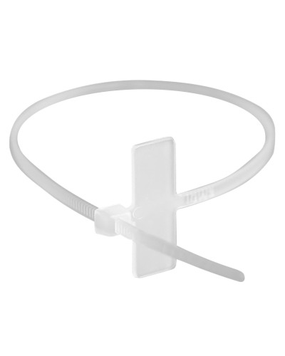 Хомут 2,5x100 белый (100шт) (252100SR-M): Хомут маркировочный, горизонтальная табличка под замком 24,5x7,8 в Пушкино