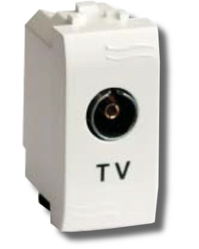 Розетка TV универсальная Brava 1 модуль белая (76721B): Розетка TV в Пушкино