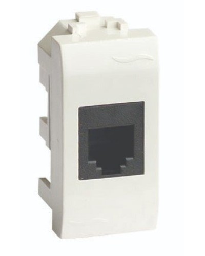 Розетка RJ-45 Brava 1 модуль слоновая кость (75654S): Розетка компьютерная с одним разъёмом в Пушкино