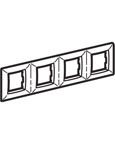 Рамка на 2+2+2+2 модуля (четырехместная), белая (75014W): Рамка четырехместная, Brava в Пушкино