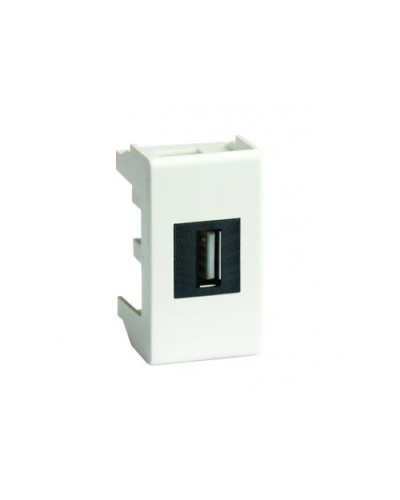 Розетка USB 2.0 Brava 1 модуль белая (76200B): Розетка USB в Пушкино