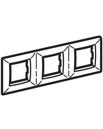 Рамка на 2+2+2 модуля (трехместная), белая (75013W): Рамка трехместная, Brava в Пушкино