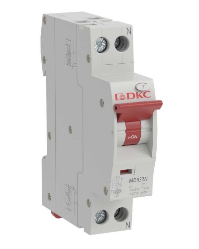 YON max MDR, 1P+N, 30mA, 10A, 6kA, А (MDR32N-1N2C10-A). Компактный автоматический выключатель дифференциального тока. ДКС в Пушкино