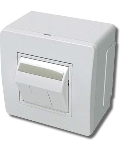 Коробка в сборе с 1 розеткой RJ45, кат.5е, белая (10665): Коробка в сборе в Пушкино