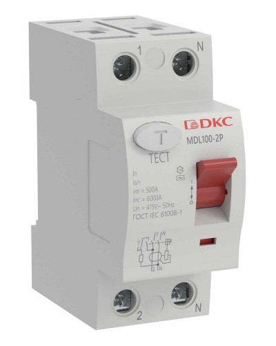 YON MAX MDL100 ВДТ, 2P, 30mA, 63A, АС (MDL100-2P2-63-AC). Автоматический выключатель дифференциальный (УЗО). ДКС в Пушкино