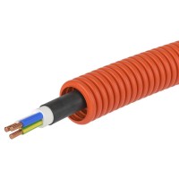 Труба ПНД D16 + ВВГнг(А)-LS 3х2,5 (ГОСТ+) (7S91650). Гофрошланг с кабелем. ДКС