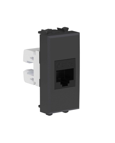Розетка RJ-45, кат.5E, Avanti, 1 модуль, черный матовый (4412661): Розетка компьютерная модульная в Пушкино