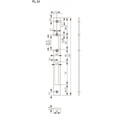 FL22. Запорная планка короткая. dormakaba