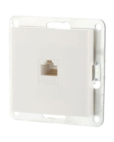 Розетка RJ-45 кат.5е с накладкой, белый LK80 (846104-1). Розетка компьютерная. Экопласт в Пушкино