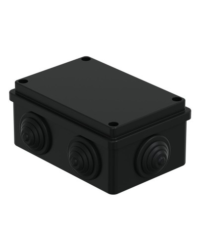 Коробка JBS120 120х80х50, 6 вых., IP55, черная (44008BL-1). Коробка монтажная. Экопласт в Пушкино