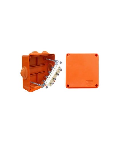 Коробка JBS100 100х100х55, 6 вых., 5P (0,15…4мм²) (43227HF). Коробка монтажная, огнестойкая, без галогена. Экопласт в Пушкино