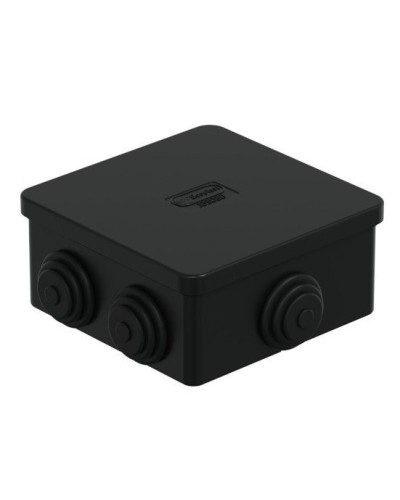 Коробка JBS080 85х85х40, 6 вых, IP44, черная (44006BL-1). Коробка монтажная. Экопласт в Пушкино