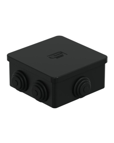 Коробка JBS080 85х85х50, 6 вых., IP44, чёрная (44066BL-1). Коробка монтажная. Экопласт в Пушкино