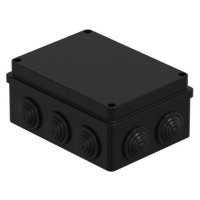 Коробка JBS150 150х110х70, 10 вых., IP55, черная (44009BL-1). Коробка монтажная. Экопласт