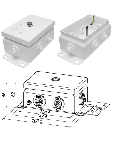 КМ IP55-0812 (без DIN рейки). Коробка монтажная электротехническая. Гефест в Пушкино