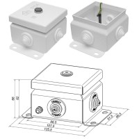 КМ IP55-0808 (без DIN рейки). Коробка монтажная электротехническая. Гефест