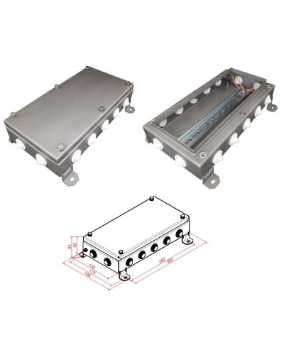 КМ IP55-1530, 14 вводов, нержавейка. Коробка монтажная электротехническая. Гефест в Пушкино