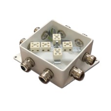 КМ-О (10к*6,0)-IP66-120х120, три ввода: Коробка монтажная огнестойкая