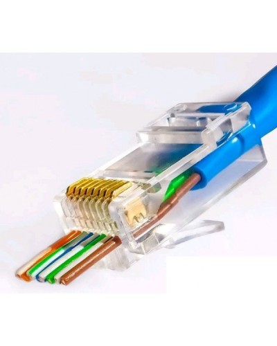 RJ-45 джек сквозной (8P8C) (100 шт). Разъем RJ-45. Прочие зарубежные в Пушкино