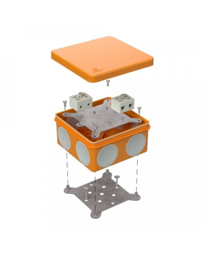 Коробка огнестойкая 60-0300-FR6.0-4 Е15-Е120 100х100х50. Коробка огнестойкая для открытой установки. Промрукав в Пушкино