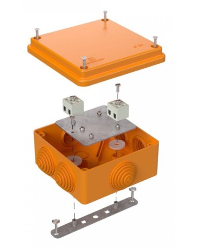 Коробка огнестойкая 100х100х50 (40-0300-FR6.0-4). Коробка огнестойкая для открытой установки. Промрукав в Пушкино