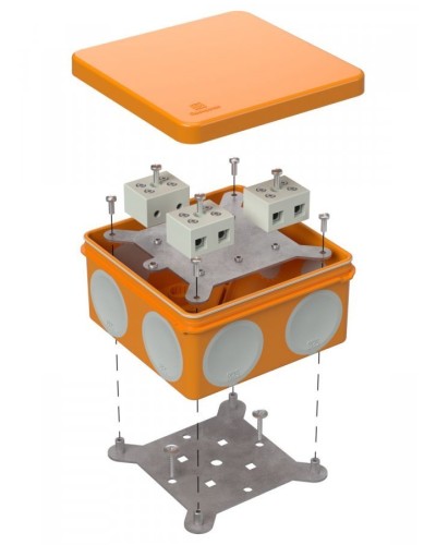 Коробка огнестойкая 100х100х50 (60-0300-FR10.0-6). Коробка огнестойкая для открытой установки. Промрукав в Пушкино