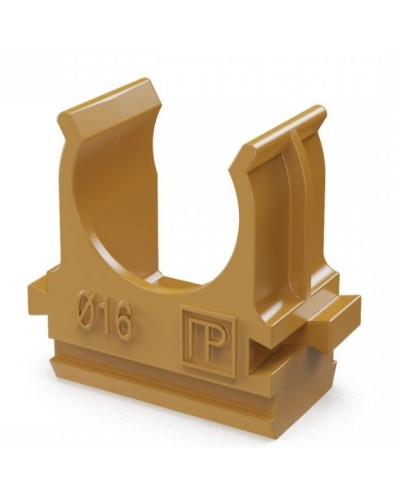 Крепёж-клипса для труб АБС-пластик бук D16 (100 шт) (PR13.0045). Крепление для труб ПВХ. Промрукав в Пушкино