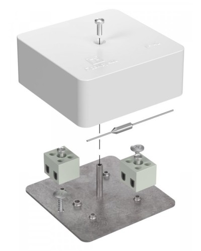 Коробка огнестойкая 75х75х30 (40-0450-FR2.5-4-П). Коробка огнестойкая для открытой установки. Промрукав в Пушкино