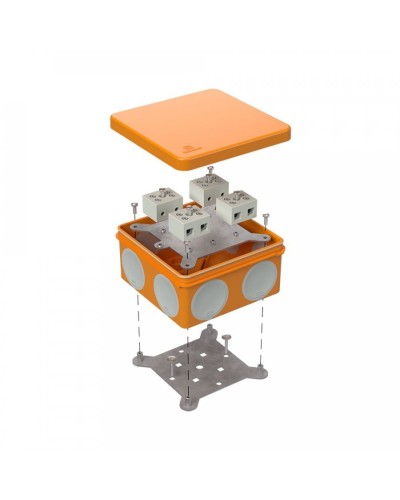 Коробка огнестойкая 100х100х50 (60-0300-FR10.0-8). Коробка огнестойкая для открытой установки. Промрукав в Пушкино