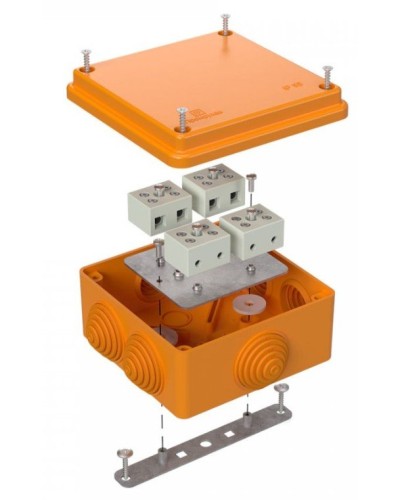 Коробка огнестойкая 100х100х50 для о/п (40-0300-FR2.5-8). Коробка огнестойкая для открытой установки. Промрукав в Пушкино