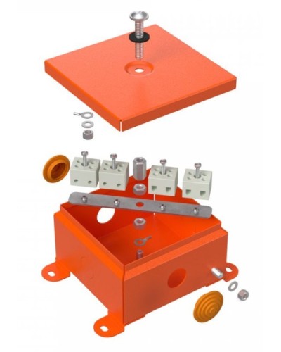 Коробка огнестойкая 110х110х65 (70-0360-FR6.0-8). Коробка огнестойкая для открытой установки. Промрукав в Пушкино