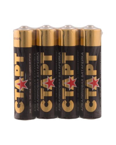 СТАРТ LR03-SH4-BOX (1,5 В, AAA, LR03), упак. 4 шт.. Алкалиновые батарейки. СТАРТ в Пушкино